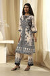 Beige and Brown Pure Cotton Printed Kurta Set image number 3