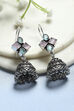 Mint Green Pink Brass Jhumka image number 0