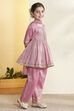 Pink Solid Peplum Viscose Rayon Kurta Set image number 4