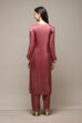 Mauve Silk Blend Digital Print Unstitched Suit Set image number 5
