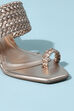 Rose Gold PU Ring Toe Sandals image number 1