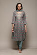 Sea Green Cotton Handloom Unstitched Suit Set image number 8