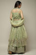 Mint Green Nylon Embroidered Lehenga Set image number 5