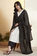 Black Mirror Work & Sequined Dupatta image number 0