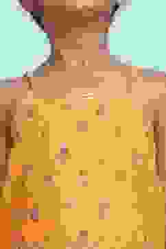 Orange Cotton Printed Straight Suit Set image number 1