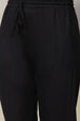 Black Cotton Silk Easy Stitch Suit Set image number 3