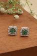 Green 925 Sterling Silver Earrings image number 0