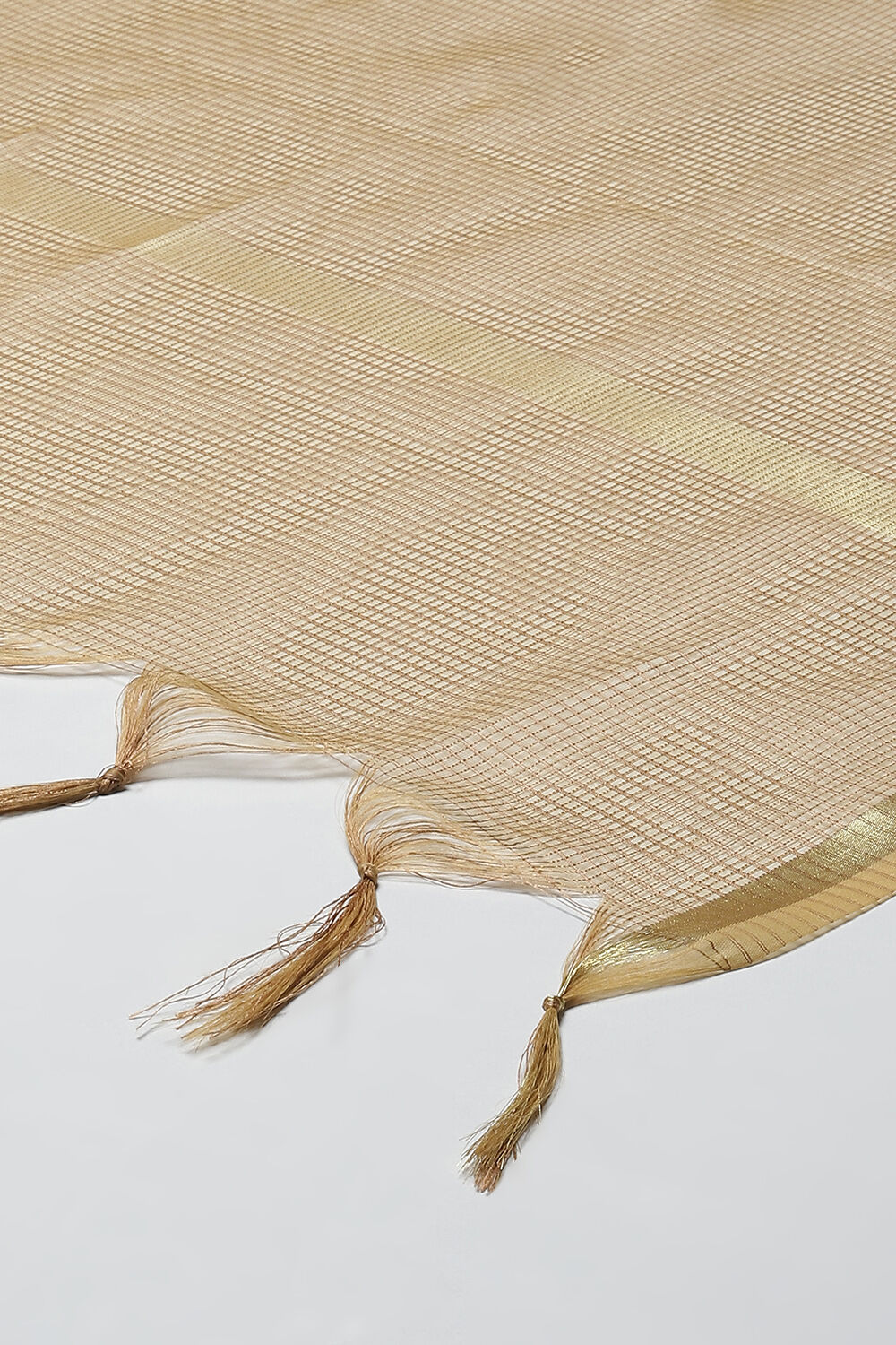 Light Brown Cotton Blend Dupatta image number 2