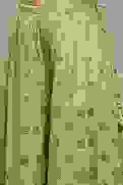 Green Cotton Metallic Pattern Sharara Suit Set image number 2