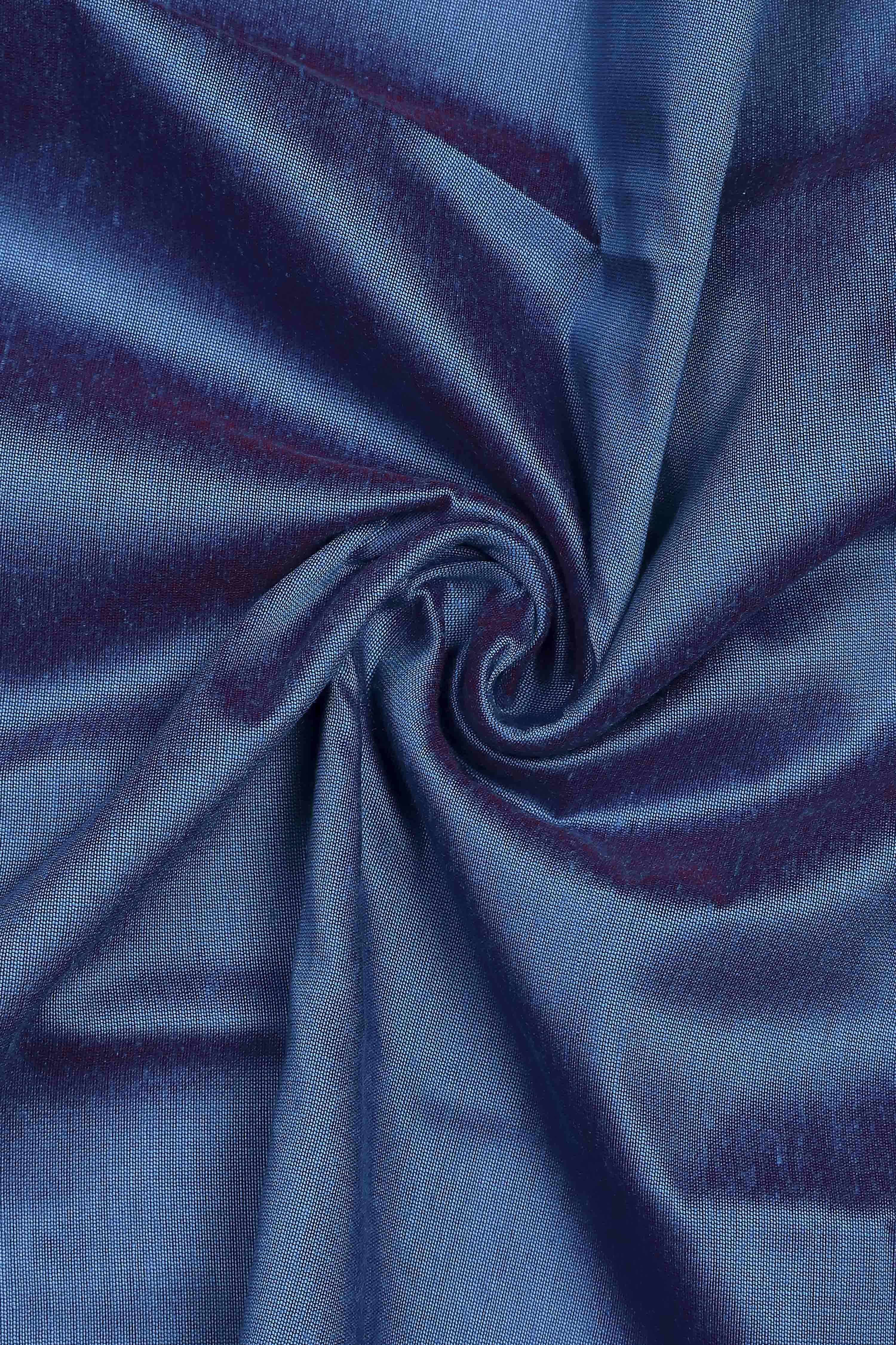 Blue Cotton Jamdani Unstitched Suit Set image number 2