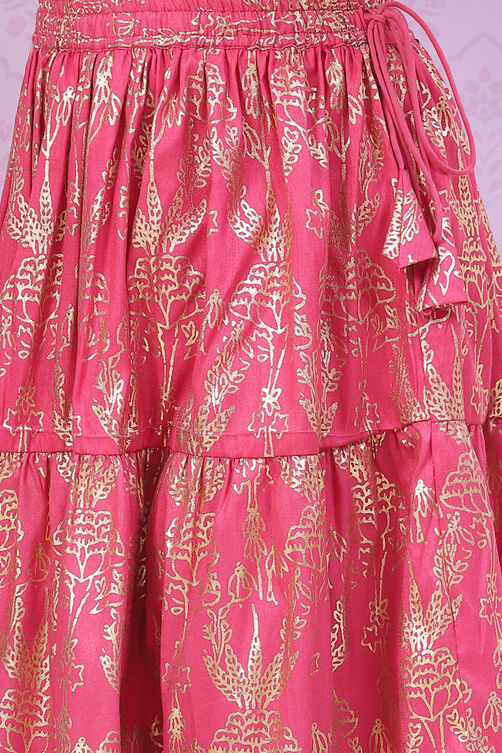 Pink Art Silk Lehenga Set image number 2