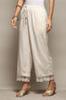 Black Rayon Regular Solid Palazzo image number 0