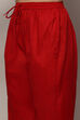 Red Cotton Unstitched Suit set image number 3