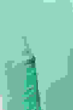 Green & Turquoise Printed Cotton Gathered Suit Set image number 2