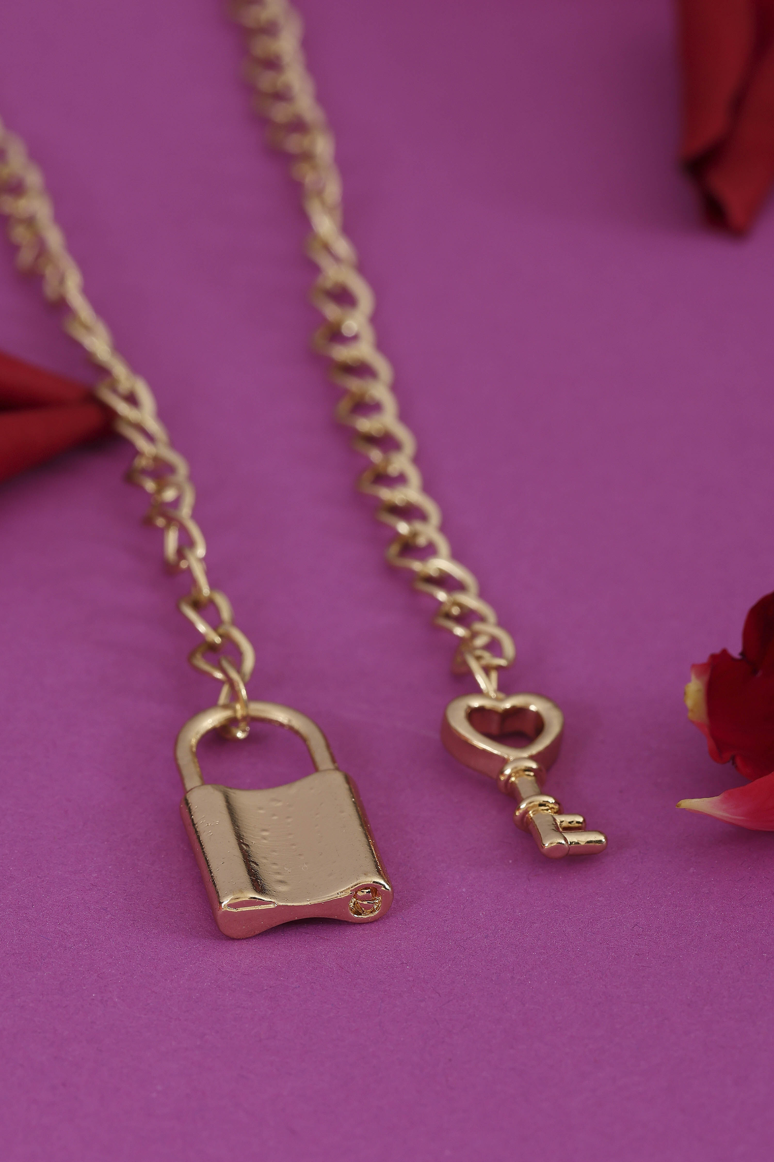 Gold Brass Necklace image number 4