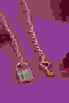 Gold Brass Necklace image number 4