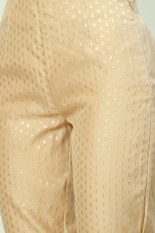 Beige Polycotton Pants image number 1