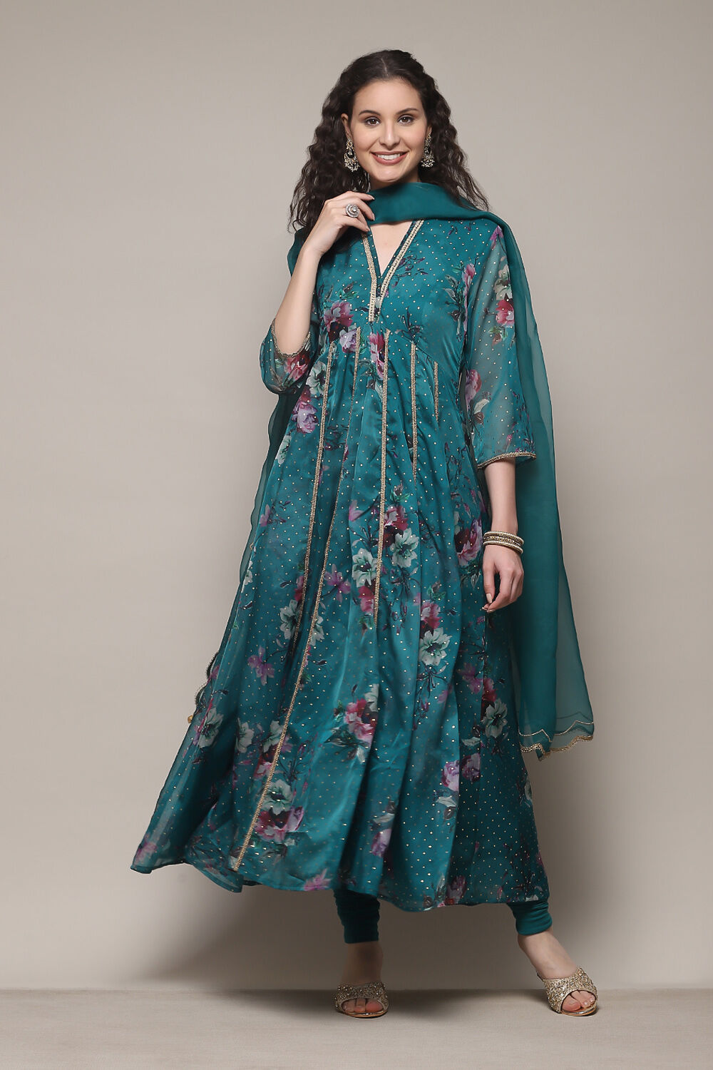 Biba green on sale anarkali
