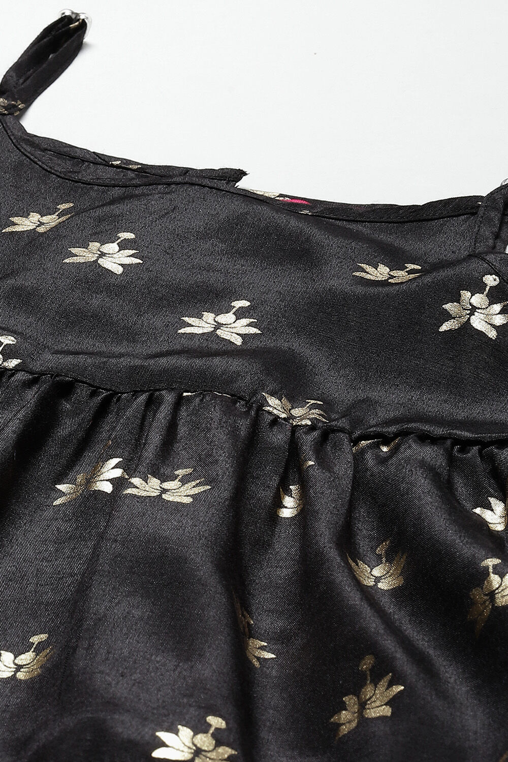 Blue Art Silk Flared Printed Top image number 1