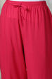 Fuchsia Rayon Straight Kurta Pants Set image number 2