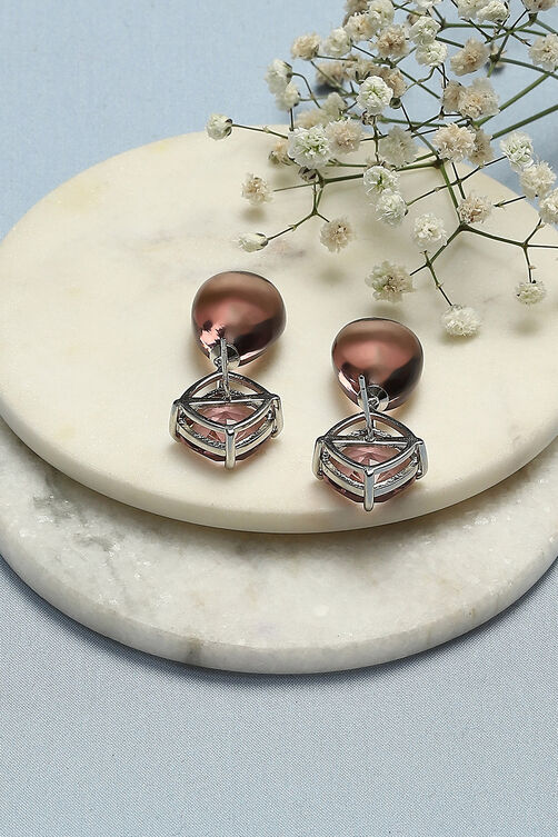 Rhodolite Brass Earrings image number 2