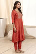 Yellow Polyester A Line Kurta image number 4