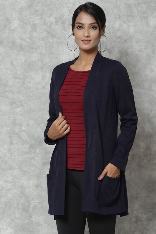 Pink Berry Straight Acrylic Solid Shrug image number 2