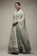 Mint Nylon Anarkali Lehenga Set image number 3