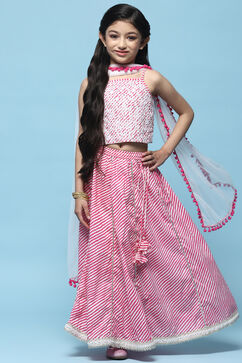 Pink Cotton Straight Set image number 0