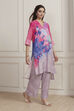 Lilac Printed Straight Kurta Set image number 5