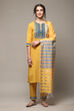 Beige Rayon Straight Kurta Regular Pant Suit Set image number 7