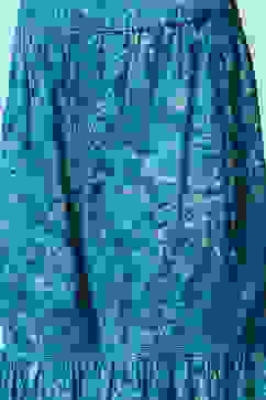 Teal Blue Cotton Flared Kurta Garara Suit Set image number 2
