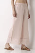 Light Pink Cotton Flared Palazzos image number 3