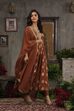 Brown Polyester Kalidar Yarndyed Suit Set image number 5