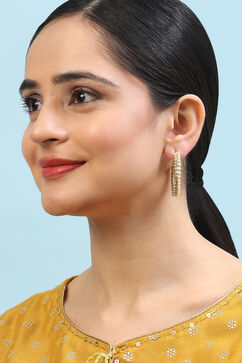 Gold Brass Earrings image number 3