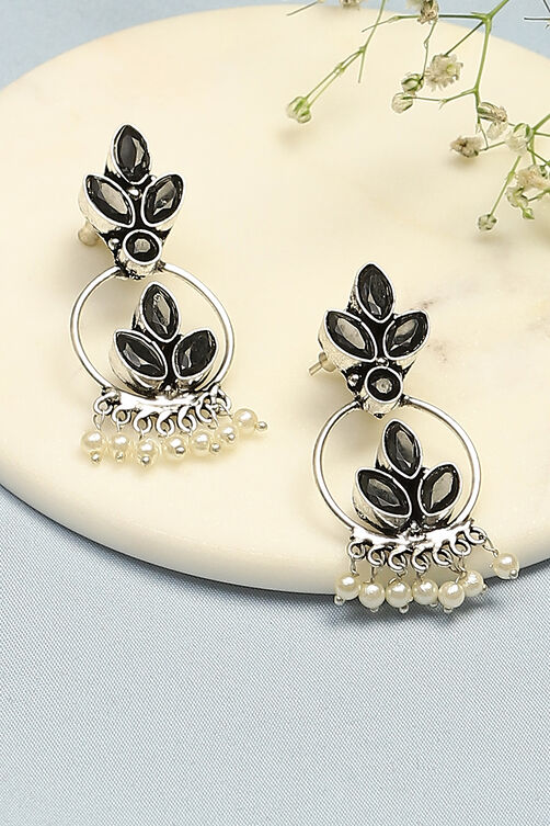 Oxidised Black Earrings image number 0