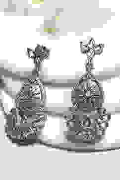 Oxidised Gold Brass Drop & Danglers image number 0