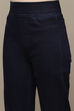 Indigo Cotton Blend Solid Jeggings image number 1