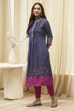 Navy Berry Rayon Flared 2 Piece Set image number 3