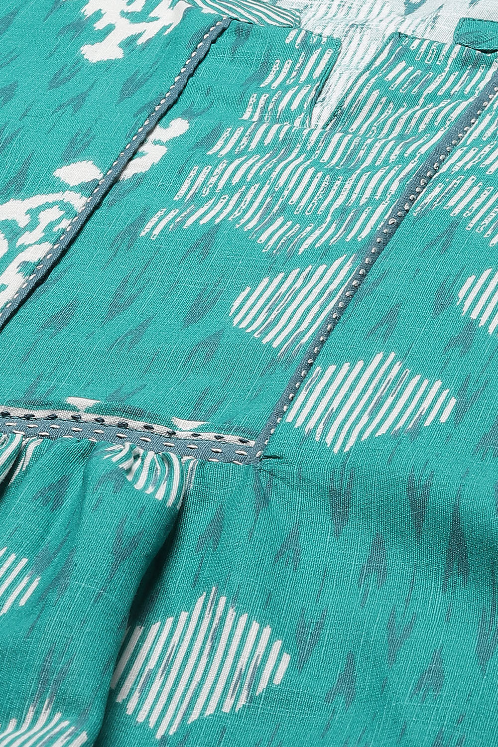 Green Cotton Straight Kurta image number 1