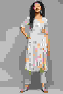 Organic Rayon Front Open Printed Kurta image number 5