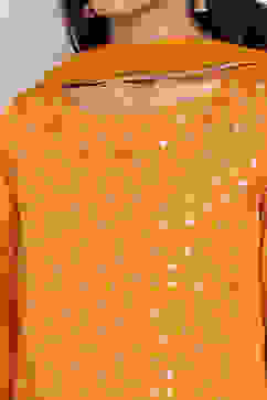 Yellow Art Silk Kurta Garara Suit Set image number 1