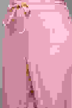 Blush Pink Cotton Blend Straight Kurta Pant Suit Set image number 2