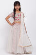 White Floral Lehenga Set image number 3