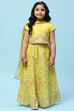 Lemon Yellow Polyester Straight Set image number 7