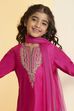Pink Yoke Design A-Line Kurta Set image number 1