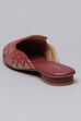 Maroon Fabric Formal Mules image number 4