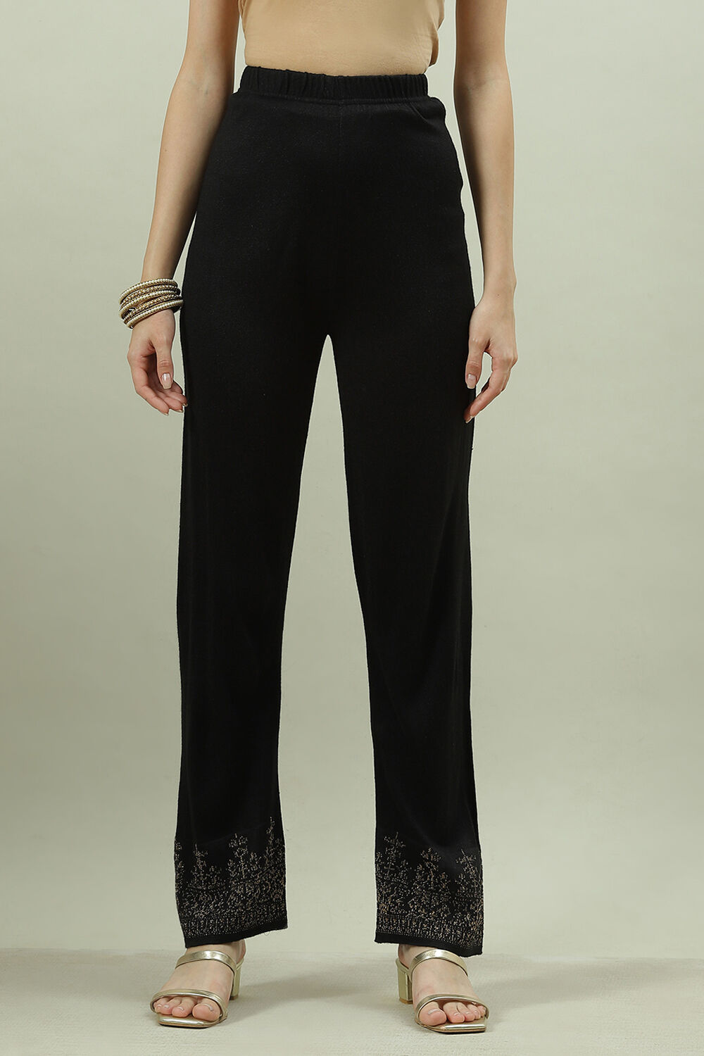 Deep Red Acrylic Pants image number 0