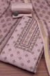 Cream-Toned Muslin Rajasthani Print Unstitched Suit Set image number 0