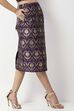Purple Polyester Yarndyed Skirt image number 4